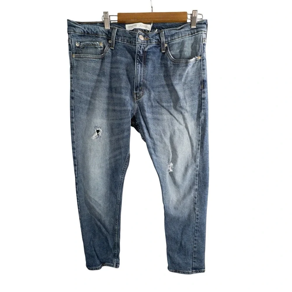 Levis Signature Blue‎ Jeans Mens 36x30 Regular Fit Tapered Leg Denim Levi's